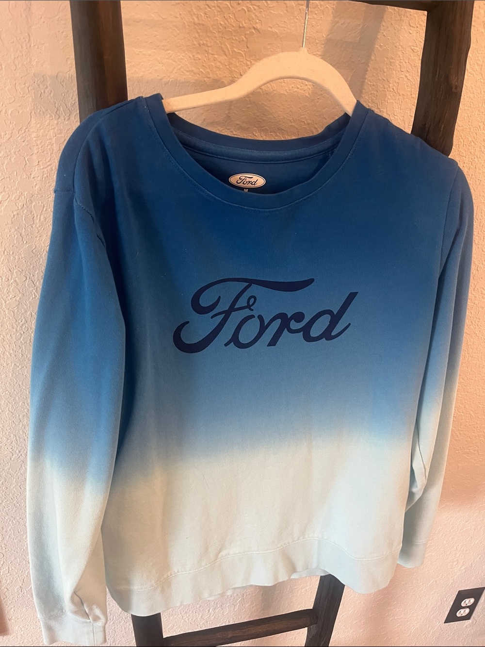 Ford Ombre Blue to Light Blue Crewneck Sweatshirt
